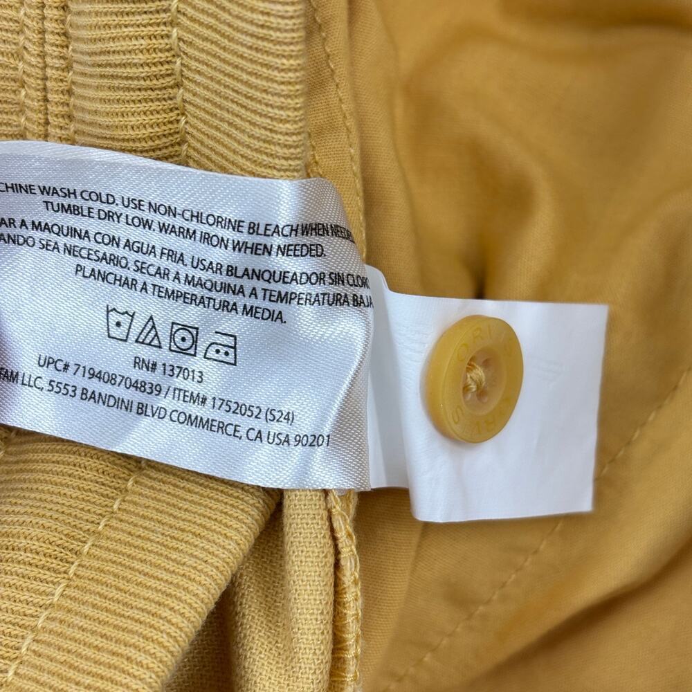 Orvis Shorts Womens Size L Yellow Pull On Drawstring Pockets Cotton Lyocell - Picture 9 of 9